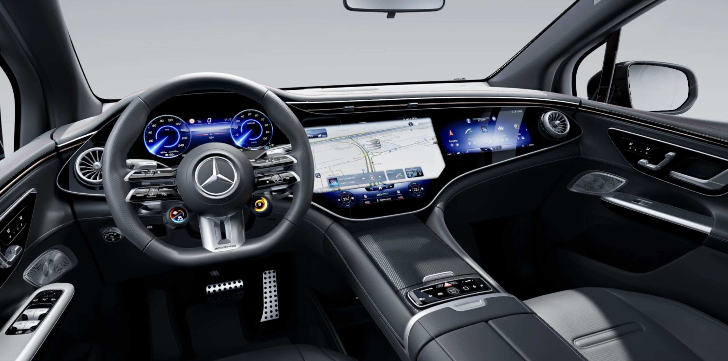 Mercedes EQE SUV 43 AMG 4matic | nové elektrické SUV | sportovní verze AMG | nejmodernější technologie | luxusní interiér | velký dotykový displej MBUX HYPERSCREEN| maximální výbava | první objednávky online | nové auto ve výrobě | nákup online | auto eshop AUTOiBUY.com
